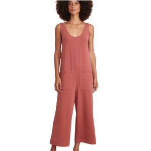 Marine Layer Allison Jumpsuit XS Rosewood Sleeveless Wide Leg Lounge Romper